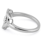 Sterling Silver Mother and Child Heart Ring