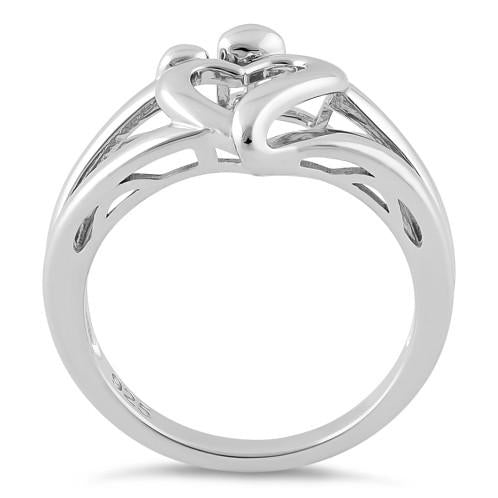 Sterling Silver Mother and Child Heart Ring