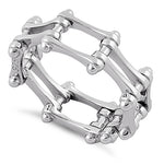 Sterling Silver Motorcycle Chain Ring