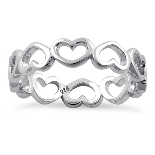 Sterling Silver Multiple Heart Ring