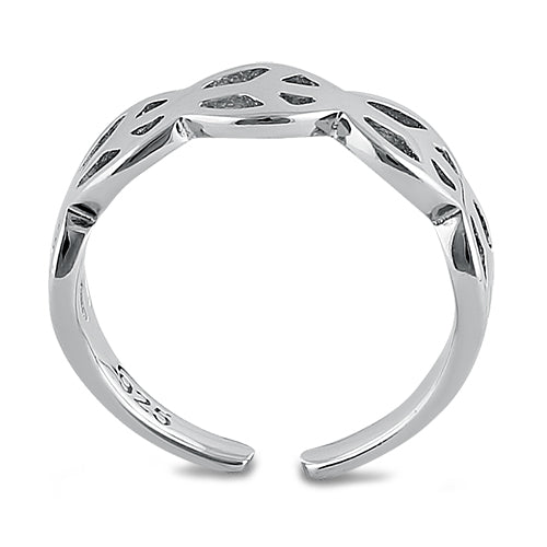 Sterling Silver Multiple Peace Sign Toe Ring