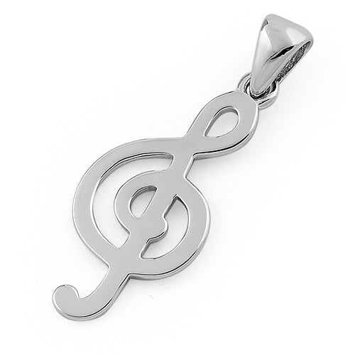 Sterling Silver Music Note Pendant
