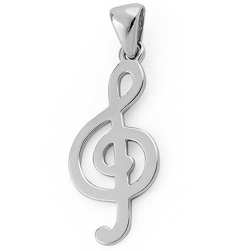 Sterling Silver Music Note Pendant