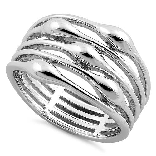 Sterling Silver Mutli-Row Statement Ring