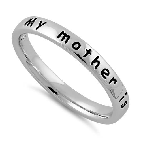 Sterling Silver "My mother is my angel" Ring