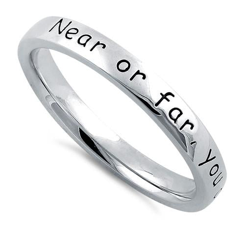 Sterling Silver "Near Or Far, You Are Always In My Heart" Ring