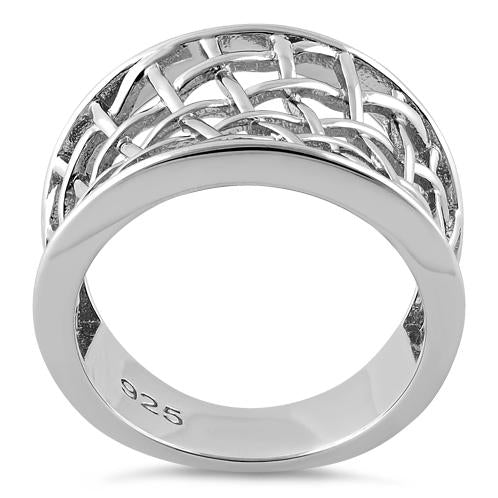 Sterling Silver Net Ring