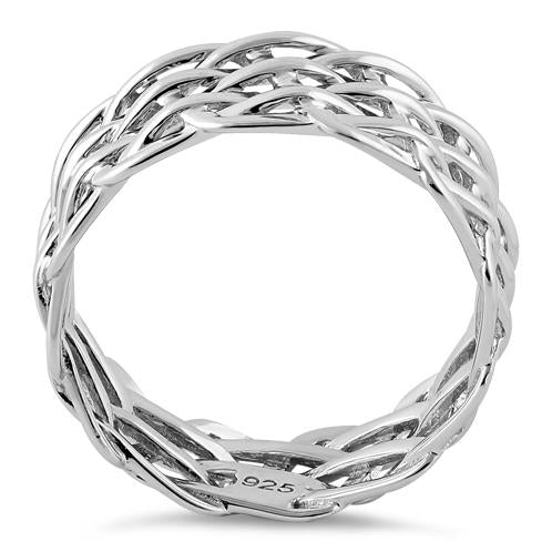 Sterling Silver Net Weaving Ring