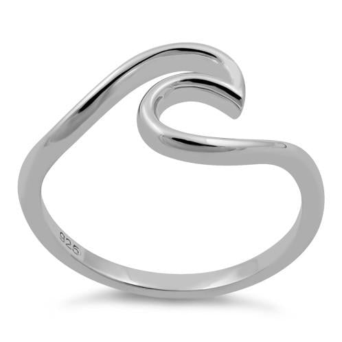 Sterling Silver Ocean Wave Ring