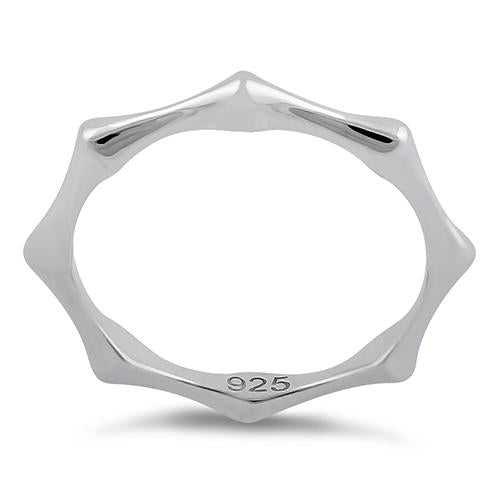 Sterling Silver Octagon Bone Ring