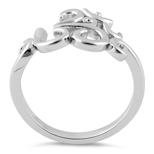 Sterling Silver Om Ring