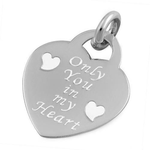 Sterling Silver "Only You In My Heart" Pendant