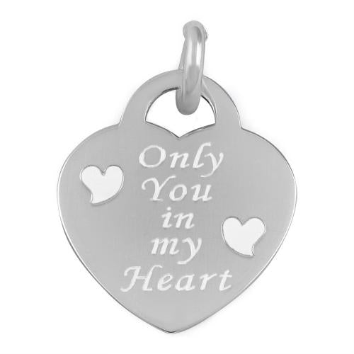 Sterling Silver "Only You In My Heart" Pendant