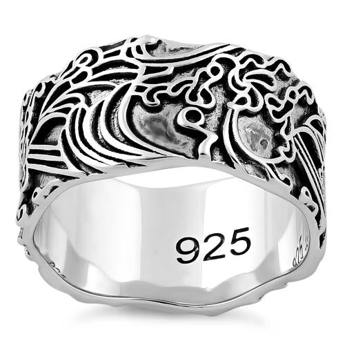 Sterling Silver Oriental Fashion Ring
