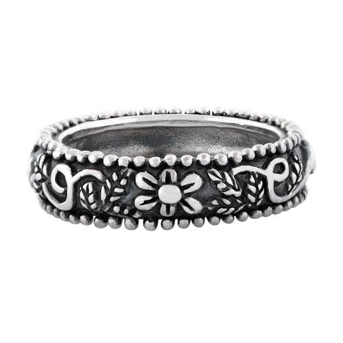 Sterling Silver Ornaments Band Ring