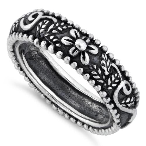 Sterling Silver Ornaments Band Ring
