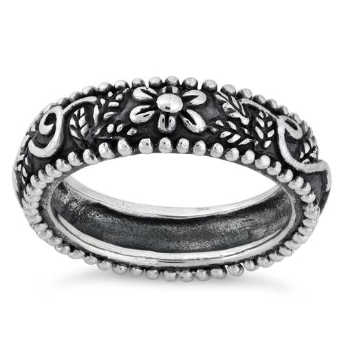 Sterling Silver Ornaments Band Ring