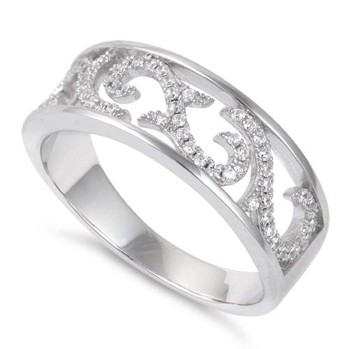 Sterling Silver Ornaments CZ Ring