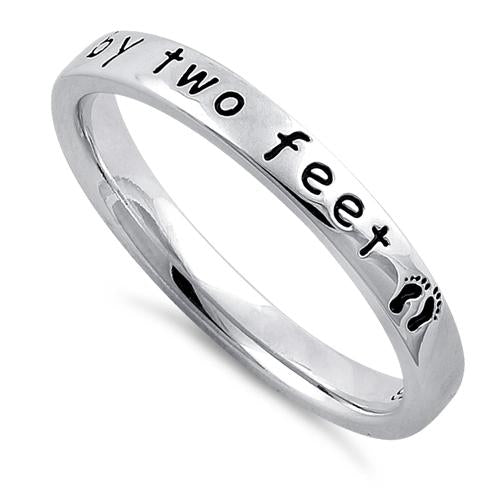 Sterling Silver "Our Family Just Grew By Two Feet" Ring