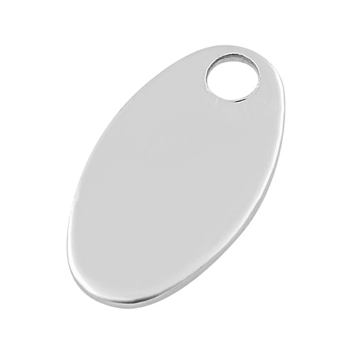 Sterling Silver Oval Name Tag - Pack of 2