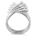 Sterling Silver Overlapping Wings Ring
