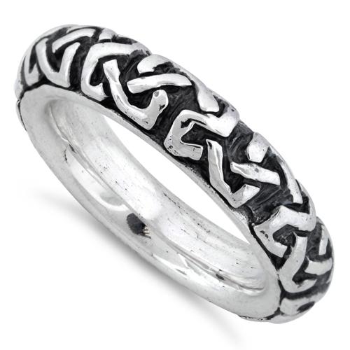 Sterling Silver Oxidized Celtic Ring