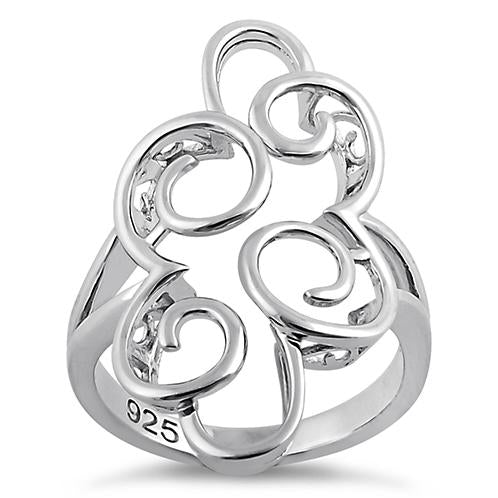 Sterling Silver Pattern Swirl Ring