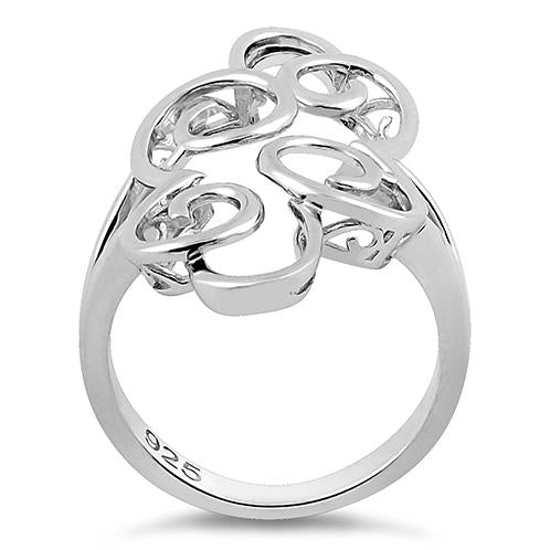 Sterling Silver Pattern Swirl Ring