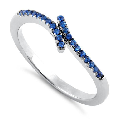 Sterling Silver Blue CZ Ring