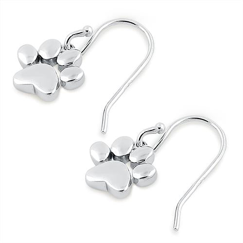 Sterling Silver Paw Earrings