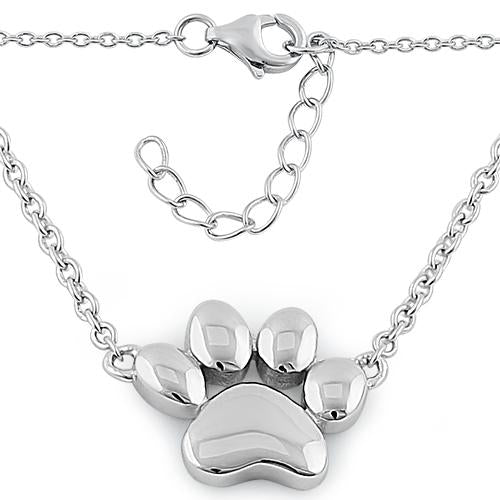 Sterling Silver Paw Necklace