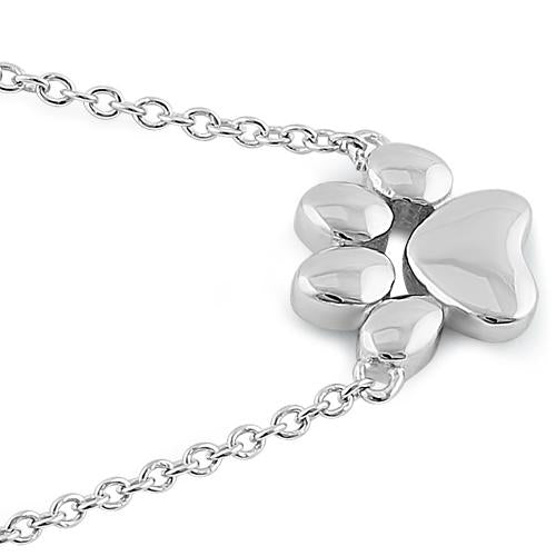 Sterling Silver Paw Necklace