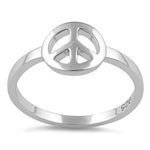 Sterling Silver Peace Sign Ring