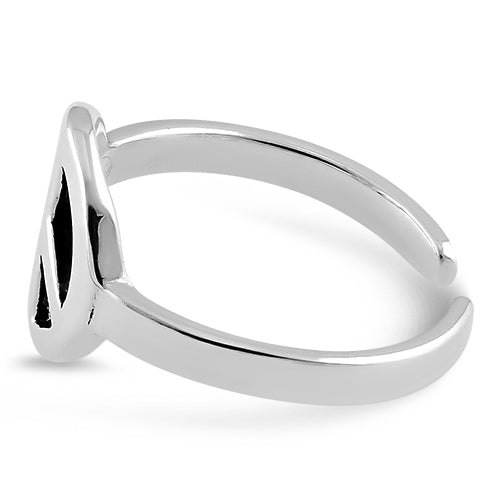 Sterling Silver Peace Sign Toe Ring