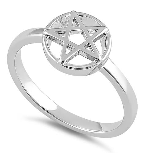 Sterling Silver Pentagram Ring