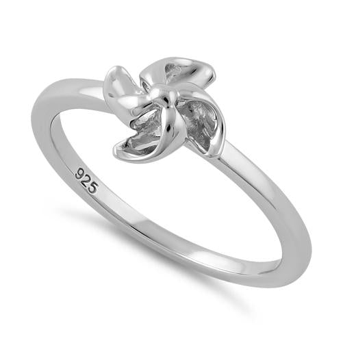 Sterling Silver Pinwheel Flower Ring