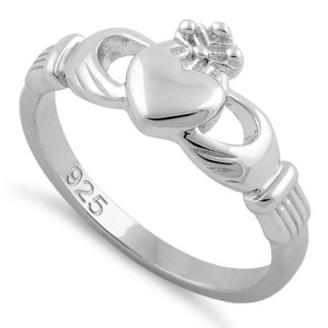 Sterling Silver Plain Claddagh Ring