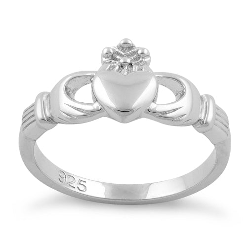 Sterling Silver Plain Claddagh Ring