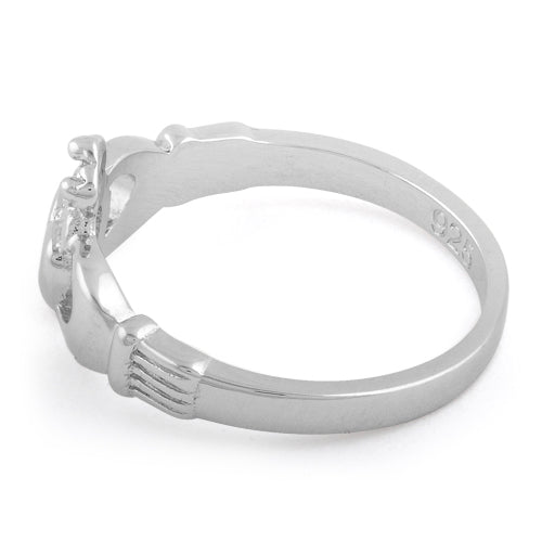 Sterling Silver Plain Claddagh Ring