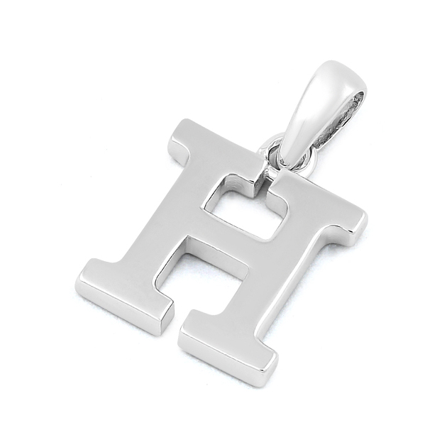 Sterling Silver Plain Letter H Pendant