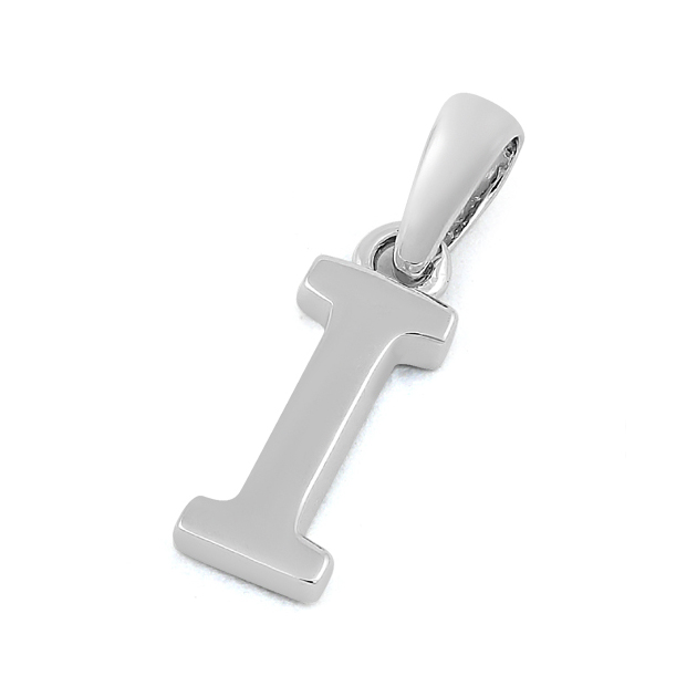 Sterling Silver Plain Letter I Pendant