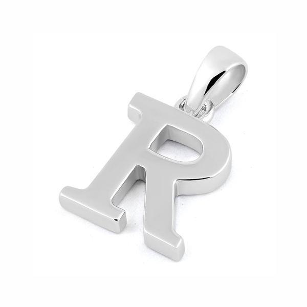 Sterling Silver Plain Letter R Pendant