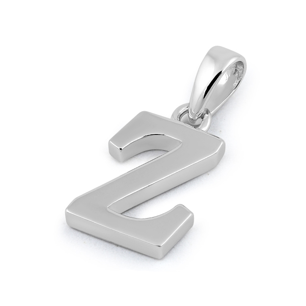 Sterling Silver Plain Letter Z Pendant