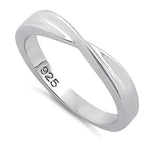 Sterling Silver Plain Twist Ring