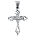 Sterling Silver CZ Cross Pendant