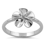 Sterling Silver Plumeria Flower Ring