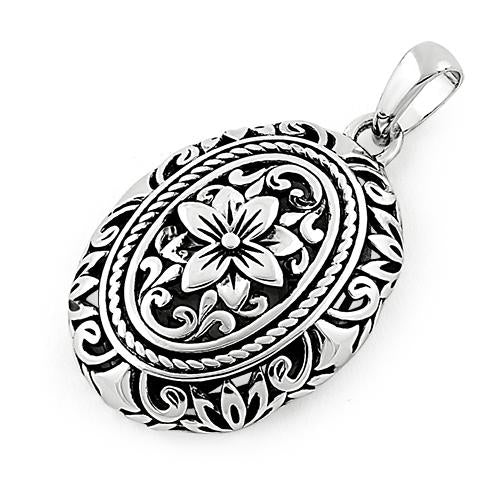 Sterling Silver Powerful Flower Pendant