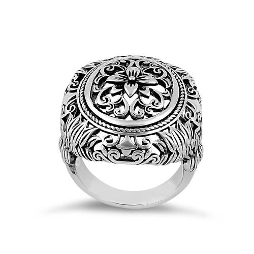 Sterling Silver Powerful Flower Ring