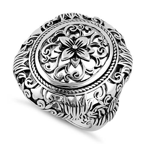 Sterling Silver Powerful Flower Ring