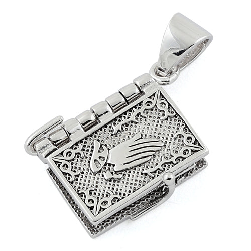 Sterling Silver Prayer Book Pendant